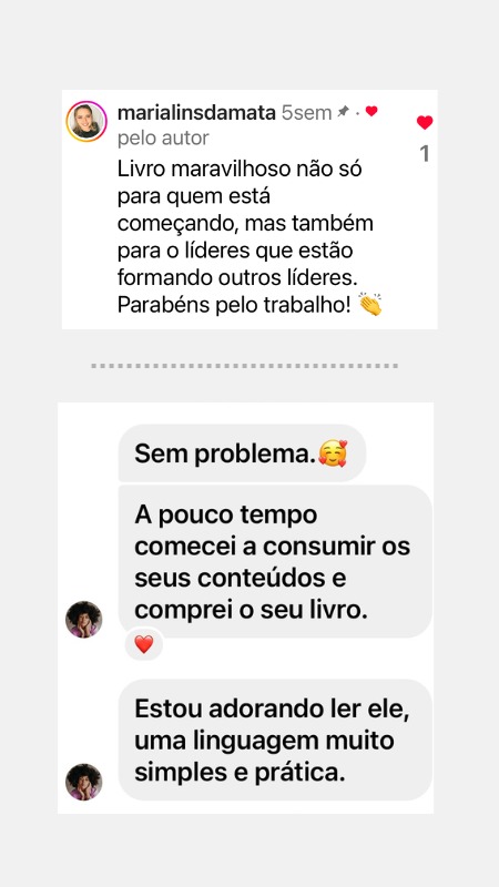 Comentário de leitor sobre o livro Escolhi Liderar