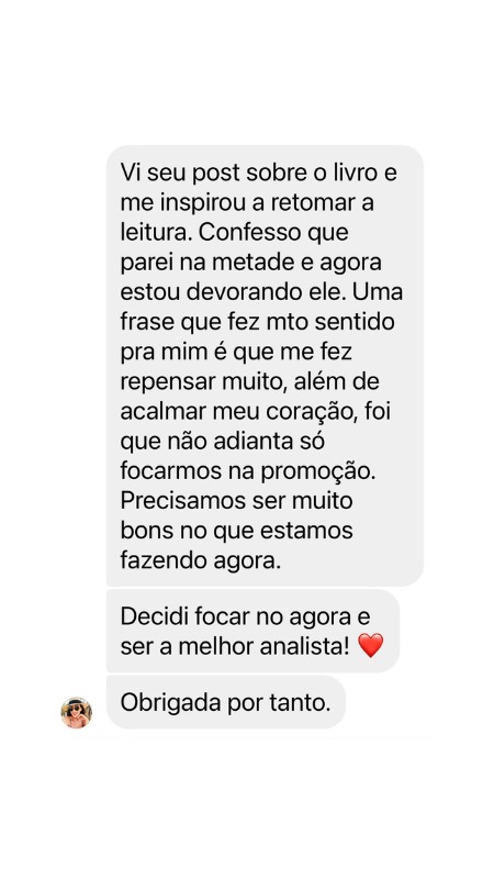 Comentário de leitor sobre o livro Escolhi Liderar